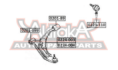 Сайлентблок Asva, арт. 0201-89