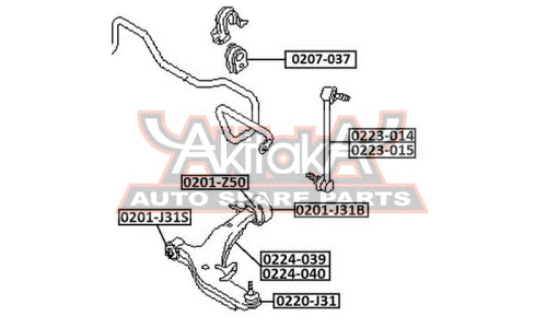 Сайлентблок Asva, арт. 0201-J31S