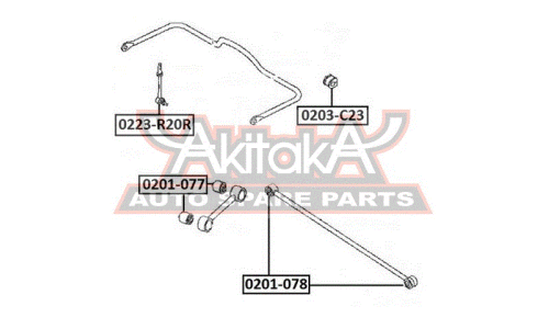 Втулка заднего амортизатора Asva, арт. 0203-C23