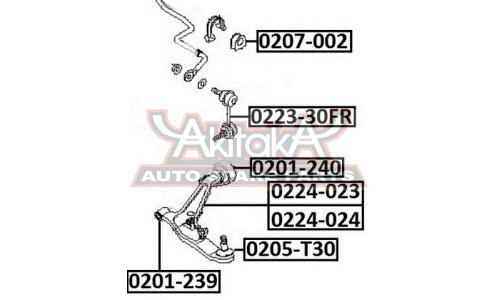 Втулка стабилизатора Asva, арт. 0207-002