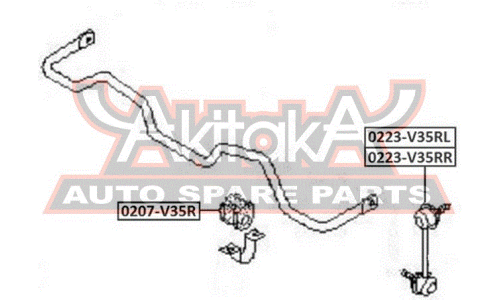 Втулка стабилизатора Asva, арт. 0207-V35R