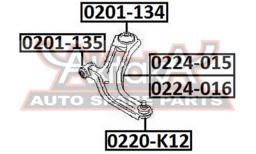 Опора шаровая Asva, арт. 0220-K12