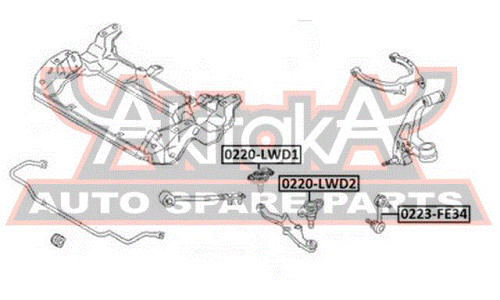 Опора шаровая Asva, арт. 0220-LWD2