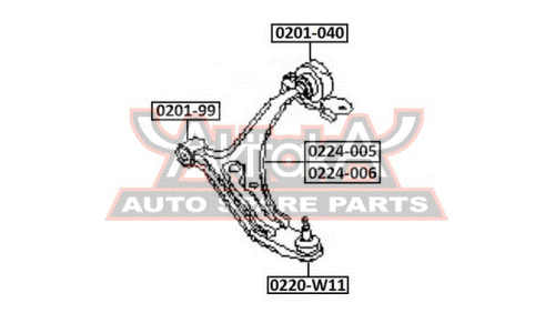 Опора шаровая Asva, арт. 0220-W11