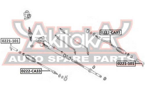 Наконечник рулевой тяги Asva, арт. 0221-101