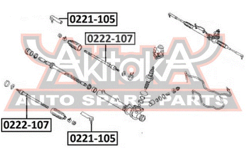 Наконечник рулевой тяги Asva, арт. 0221-105