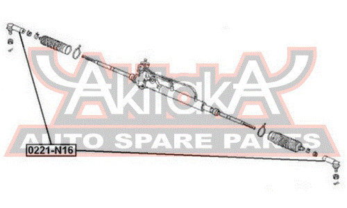 Наконечник рулевой тяги Asva, арт. 0221-N16