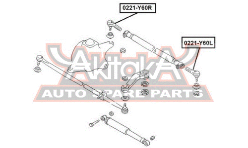 Наконечник рулевой тяги Asva, арт. 0221-Y60L