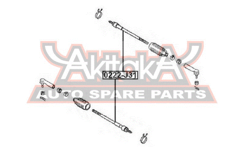 Тяга рулевая | перед прав/лев Asva, арт. 0222-J31