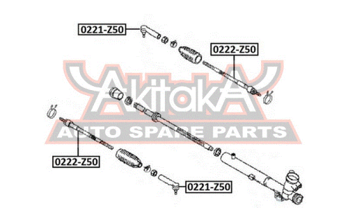 Тяга рулевая Asva, арт. 0222-Z50