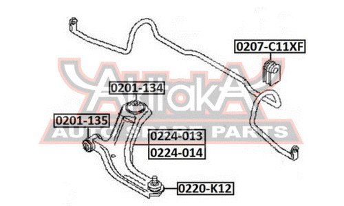 Рычаг подвески Asva, арт. 0224-013