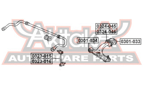 Сайлентблок Asva, арт. 0301-033