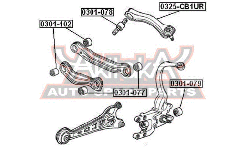 Сайлентблок Asva, арт. 0301-079