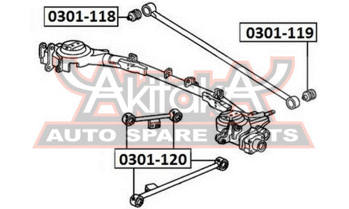 Сайлентблок Asva, арт. 0301-119