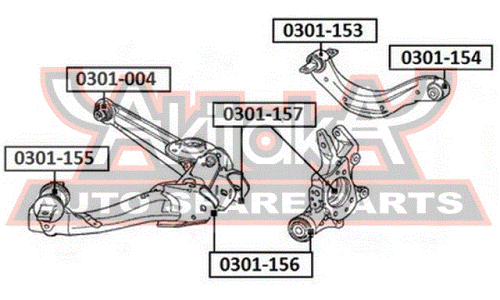 Сайлентблок Asva, арт. 0301-154