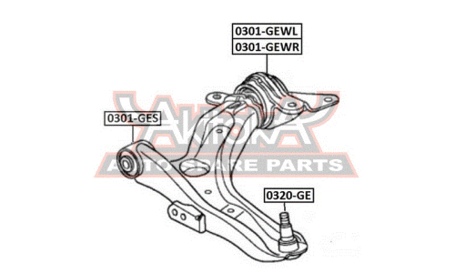 Сайлентблок Asva, арт. 0301-GES
