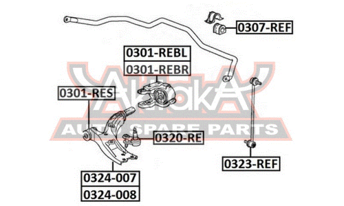 Сайлентблок Asva, арт. 0301-REBL