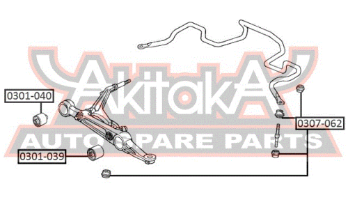Втулка стойки стабилизатора Asva, передняя, арт. 0307-062
