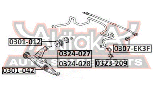 Втулка Asva, арт. 0307-EK3F