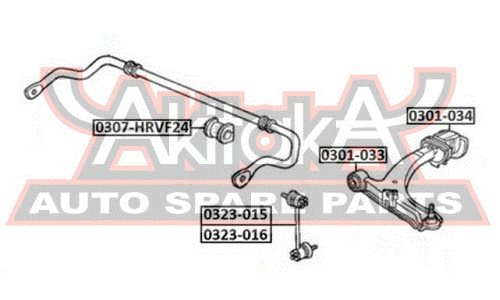 Втулка стабилизатора Asva, передняя, арт. 0307-HRVF24