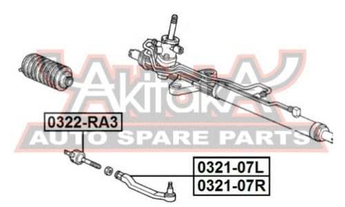 Наконечник рулевой тяги Asva, правый, арт. 0321-07R