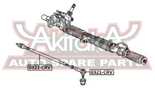 Наконечник рулевой тяги Asva, арт. 0321-CRV
