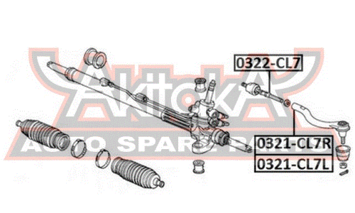 Тяга рулевая Asva, арт. 0322-CL7