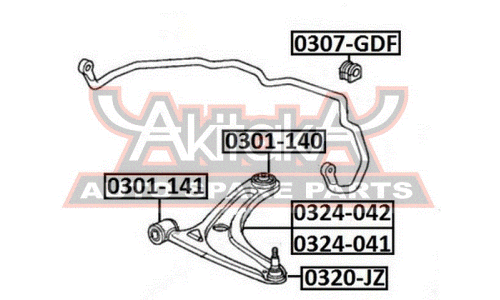 Рычаг подвески Asva, арт. 0324-041