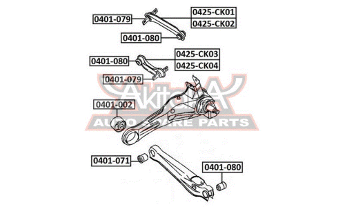 Сайлентблок Asva, арт. 0401-002