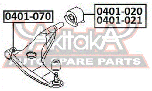 Сайлентблок Asva, арт. 0401-020