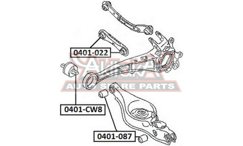 Сайлентблок Asva, арт. 0401-022
