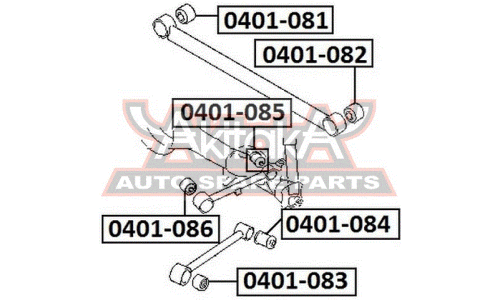 Сайлентблок Asva, арт. 0401-081