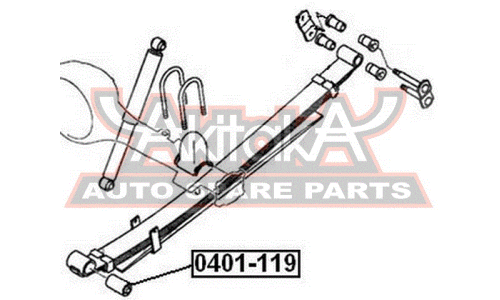 Сайлентблок Asva, арт. 0401-119