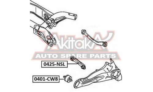 Сайлентблок Asva, арт. 0401-CW8