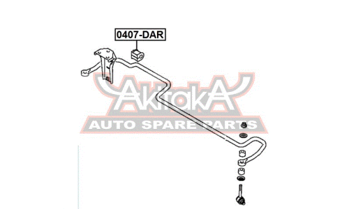 Втулка стабилизатора Asva, задняя, арт. 0407-DAR