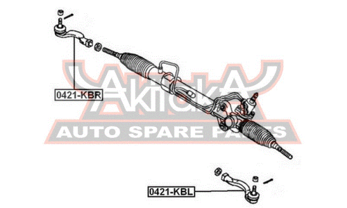 Наконечник рулевой тяги Asva, правый, арт. 0421-KBR
