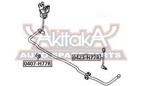 Стойка стабилизатора (линк) Asva, задняя, арт. 0423-H77R