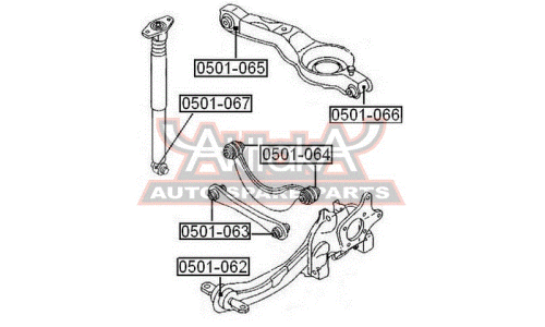 Сайлентблок Asva, арт. 0501-062