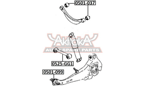Сайлентблок заднего рычага Asva, арт. 0501-099