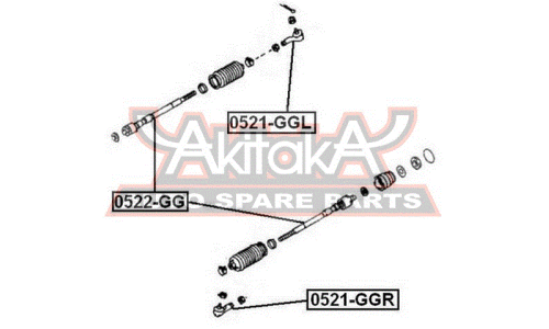 Тяга рулевая Asva, арт. 0522-GG