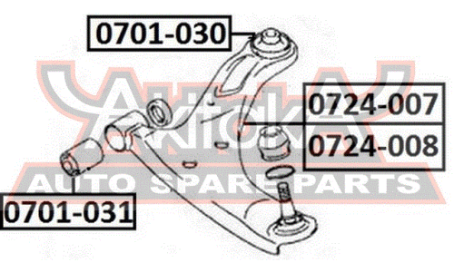 Сайлентблок переднего рычага Akitaka, арт. 0701-031