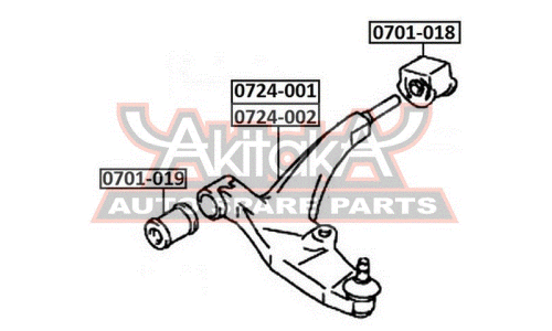 Рычаг подвески Asva, арт. 0724-002