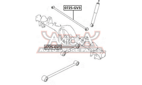 Тяга подвески Asva, арт. 0725-GV3