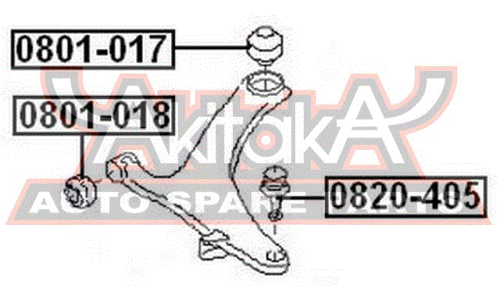 Сайлентблок Asva, арт. 0801-017