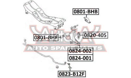 Сайлентблок Asva, арт. 0801-BHB