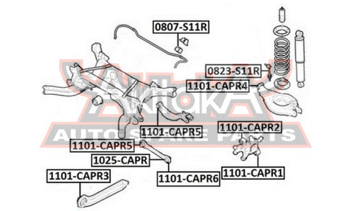 Втулка Asva, арт. 0807-S11R