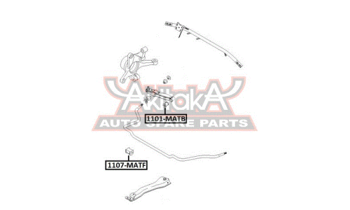 Втулка стабилизатора Asva, передняя, арт. 1107-MATF