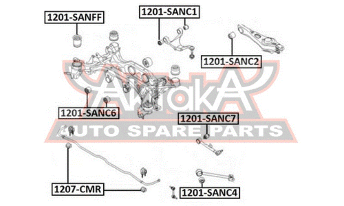 Подушка дифференциала | перед прав/лев Asva, арт. 1201-SANC6