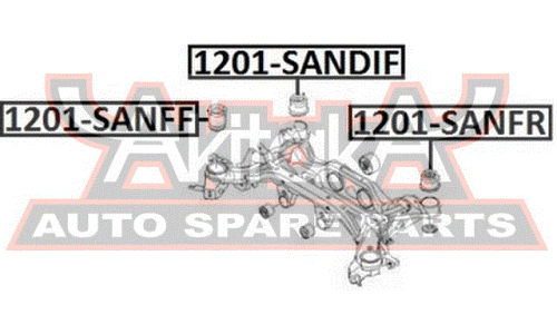 Подушка подрамника задняя | зад прав/лев Asva, арт. 1201-SANDIF
