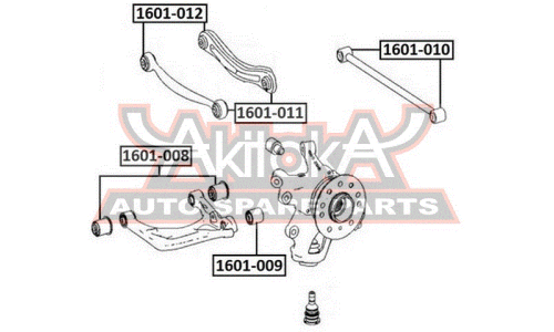 Сайлентблок Asva, арт. 1601-009